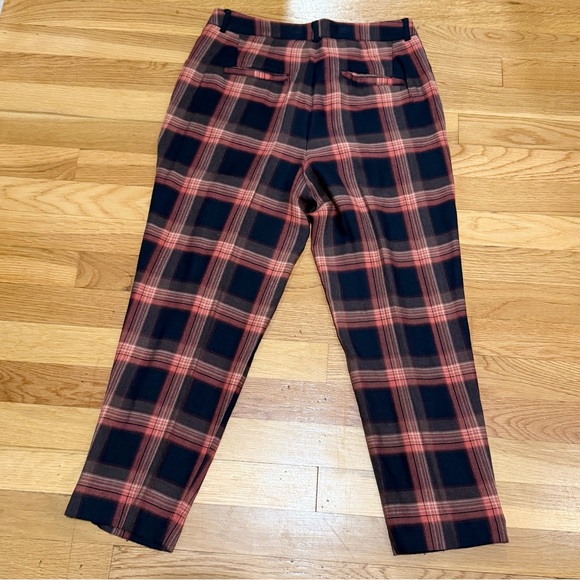 Cartonnier + Anthropologie Tartan Cropped Ankle Zip Pants - Picture 7 of 9
